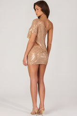 Embellished Micro Mini Skirt in Gold