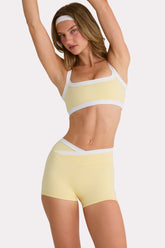 Soft Active Shorts in Lemon