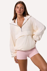 Oversized Track Jacket in White
