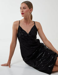 Wrap Front Cami Midi Dress