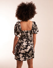 Ring Detail Milkmaid Mini Dress