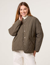 Button Front Quilted Jacket