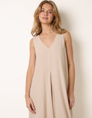 Pleat Front Diamante Jumpsuit