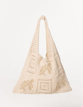 Metallic Crochet Knit Bag