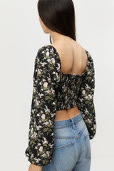 FLORAL PUFF SLEEVE TOP