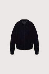OPEN KNIT BUTTON UP COLLARED CARDIGAN