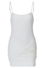 Simple Straps White Tight Dress