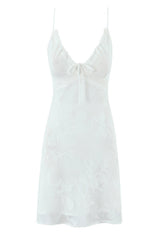Sexy V-neck Lace Print Summer A-line Skirt