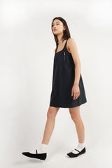 COTTON NYLON BLEND MINI DRESS