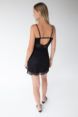 LACE BUSTIER MINI DRESS