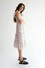 PLAID SMOCKED DRESS