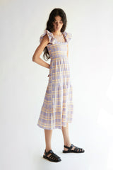 PLAID SMOCKED DRESS