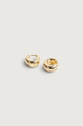 INLAID ZIRCONIA HOOP EARRINGS