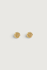 KNOTTED ZIRCONIA STUD EARRINGS