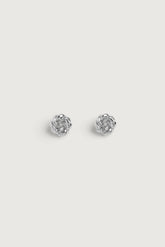 KNOTTED ZIRCONIA STUD EARRINGS