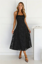 Disco Daze Halter Midi Dress