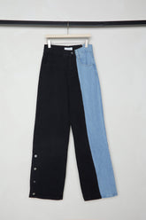 JEANS WITH PAINTED STRIPE