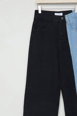 JEANS WITH PAINTED STRIPE