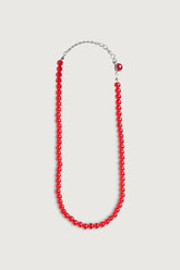 RED BEADED NECKLACE
