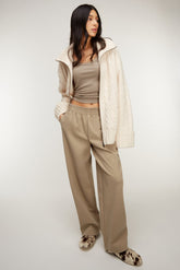 ELASTIC WAIST WOVEN PANT