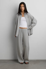 LIGHTWEIGHT CRINKLED PANT WITH WAIST SCARF
