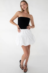 BUBBLE HEM MINI SKIRT