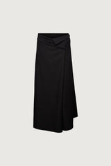 FOLDOVER DETAIL MAXI SKIRT