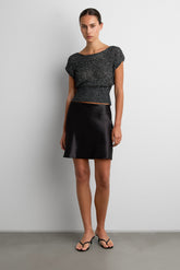 ASYMMETRICAL OFF-SHOULDER KNIT TOP