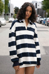 OVERSIZED STRIPED RUGBY SHIRT