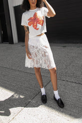 RED FLOWER GRAPHIC T-SHIRT