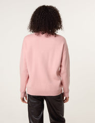 Diamante And Pearl Bow Knit Jumper