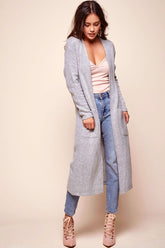 Brookhaven Cafe Long Sleeved Cardigan Grey