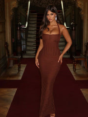 Xavia Maxi Dress Brown
