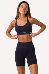 Define Luxe High-Waist Biker Shorts in Black