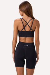 Define Luxe High-Waist Biker Shorts in Black