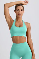 Define Luxe Halterneck Sports Bra in Mint