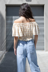PLAID PEPLUM BLOUSE