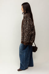 OVERSIZED LEOPARD PRINT CARDIGAN
