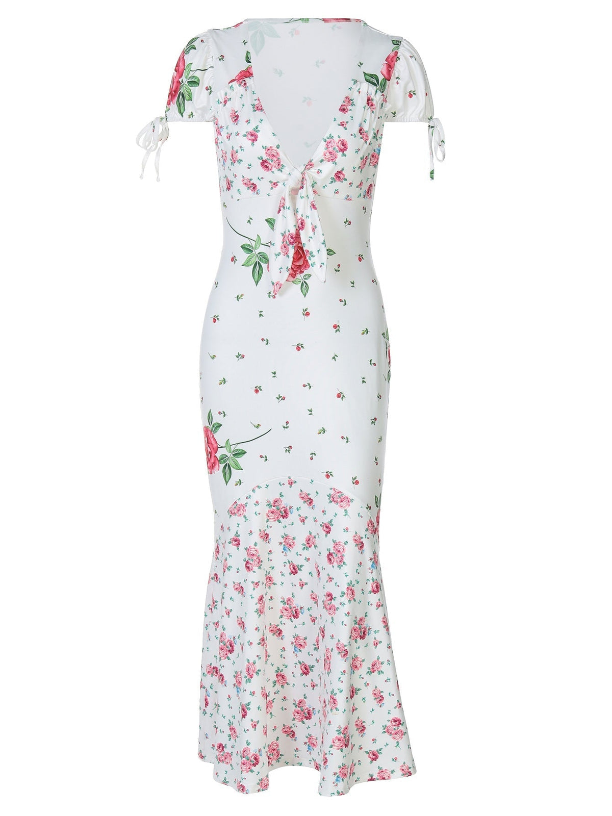 Plunge Floral Mermaid Dress
