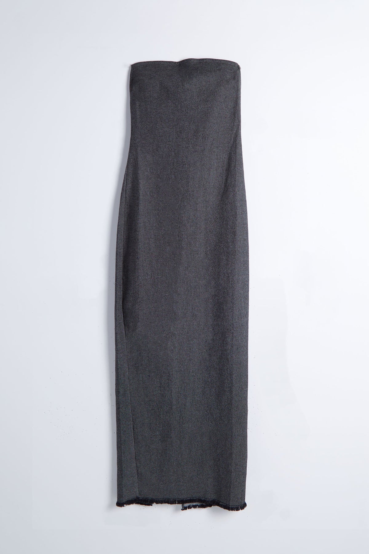 DENIM TUBE MIDI DRESS
