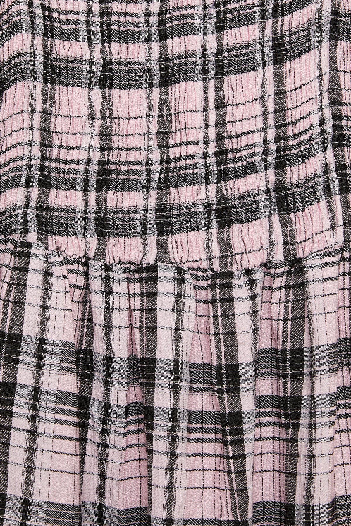 PLAID SMOCKED DRESS