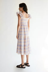 PLAID SMOCKED DRESS