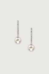 CHAIN EARRING WITH PEARL