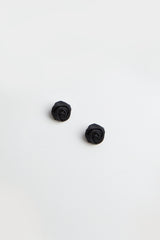 FABRIC ROSE STUD EARRING