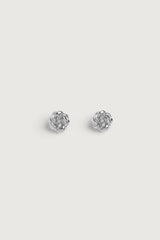 KNOTTED ZIRCONIA STUD EARRINGS