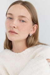KNOTTED ZIRCONIA STUD EARRINGS