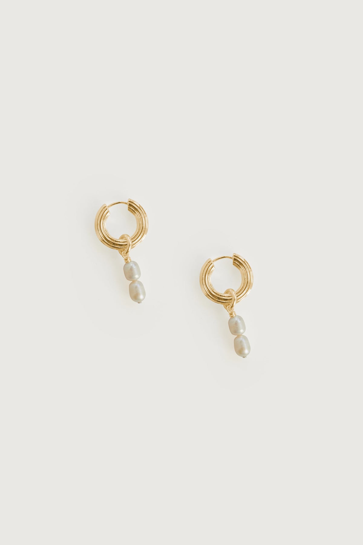 PEARL DROP HOOPS