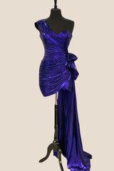 Royal Blue Ruched Short Dress