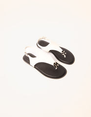 Faux Leather Metal Detail Sandals