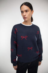 BOW PATTERN SWEATER